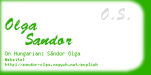 olga sandor business card